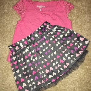 Girls Heart Skirt